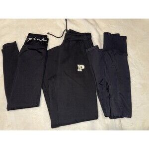 Victoria Secret/ PINK Leggings LOT. Black Sweat Pants, Leggings. Lot Of 3 Size S